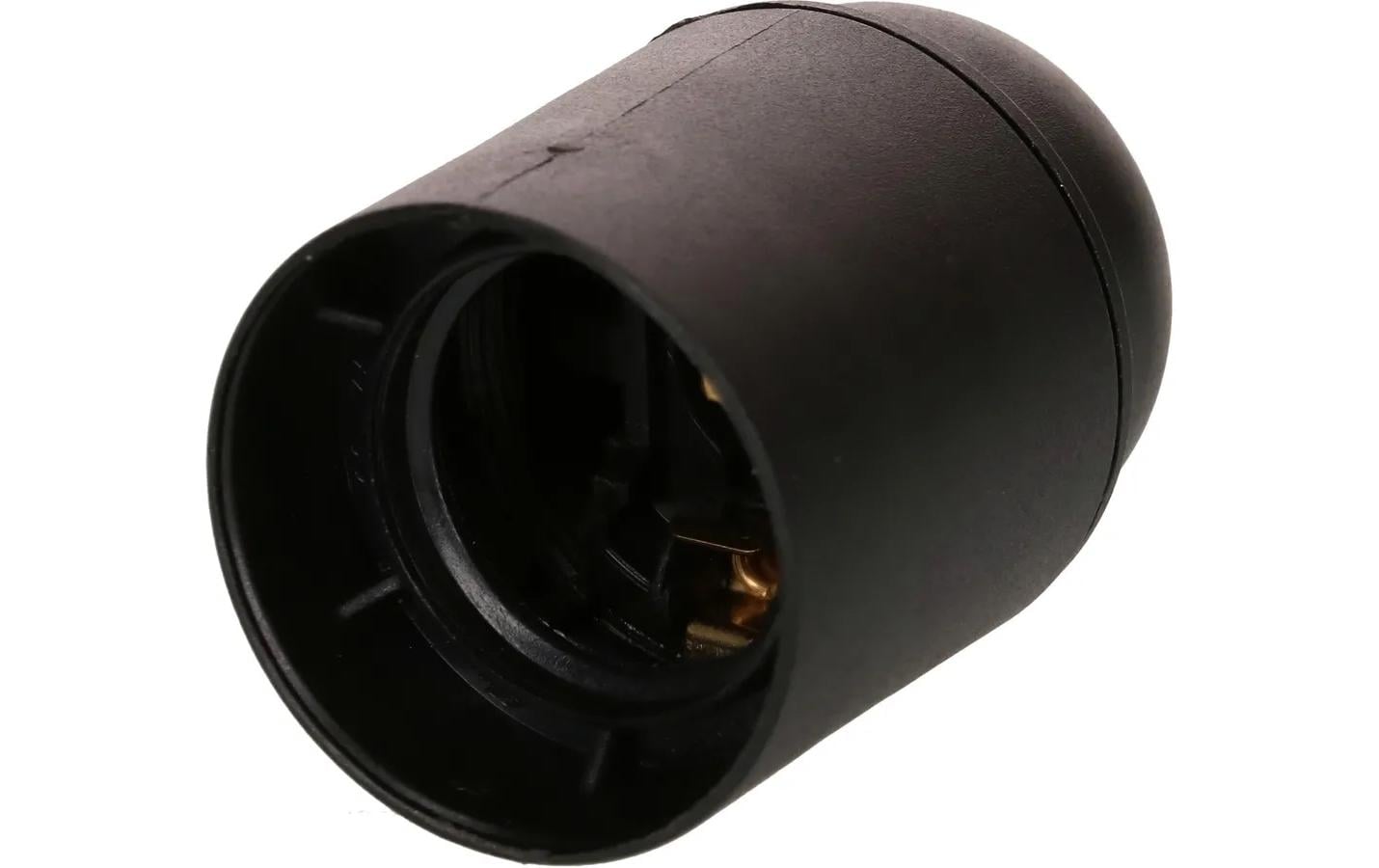 Max Hauri Lampenfassung E27 Glattmantel schwarz, M10x1