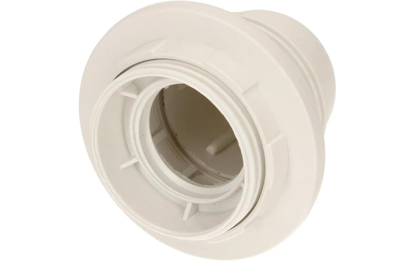 Max Hauri Lampenfassung E27 Randmantel weiss, M10x1 , Zubehör Ring