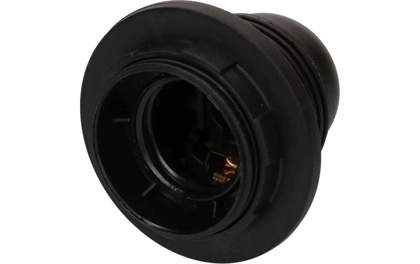 Max Hauri Lampenfassung E27 Randmantel schwarz, M10x1 , Zubehör Ring
