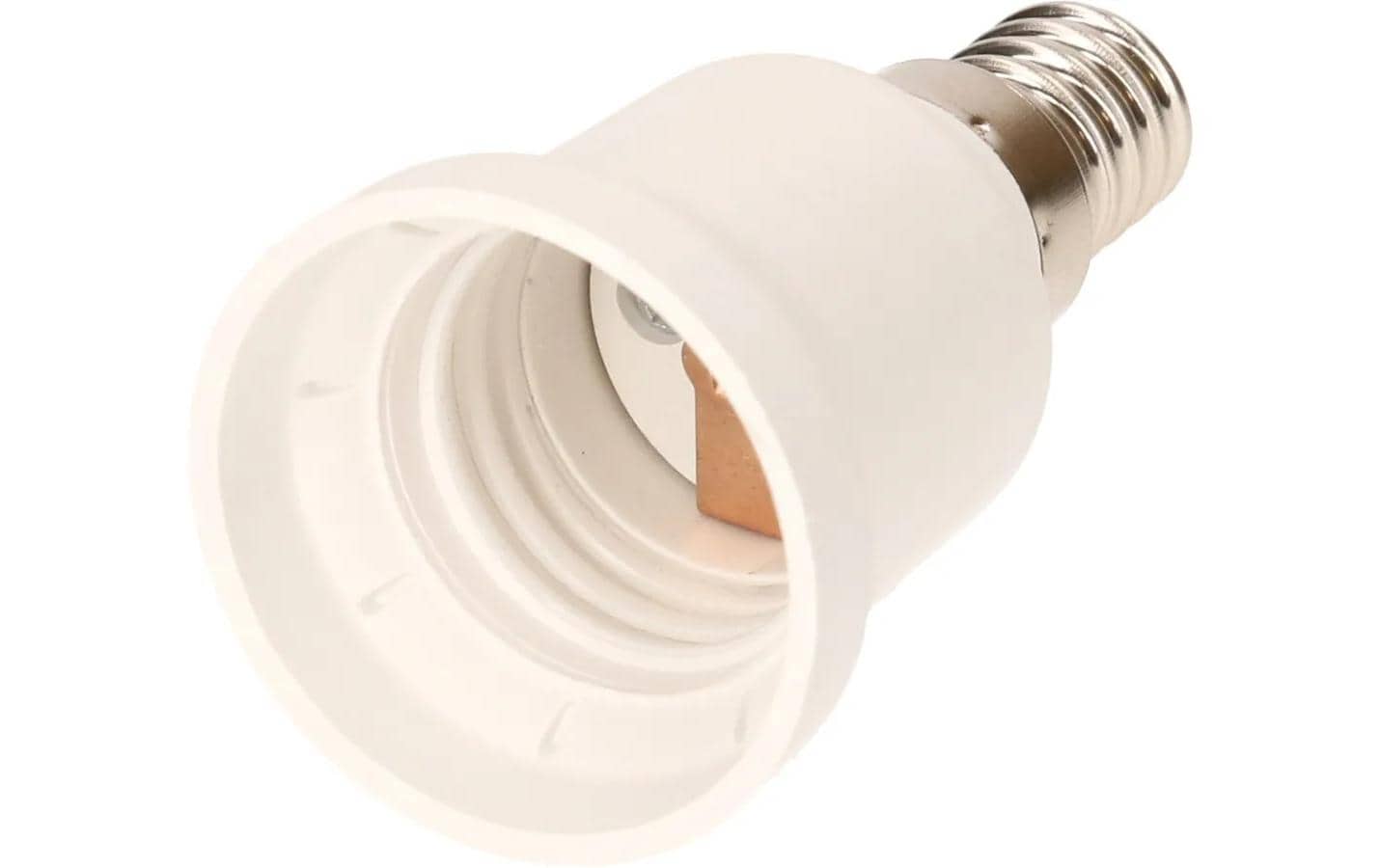 Max Hauri Lampenfassung Adapter weiss, E14 auf E27