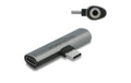 Delock Audio Adapter USB Type-C zu Klinkenbuchse und USB Type-C PD, grau