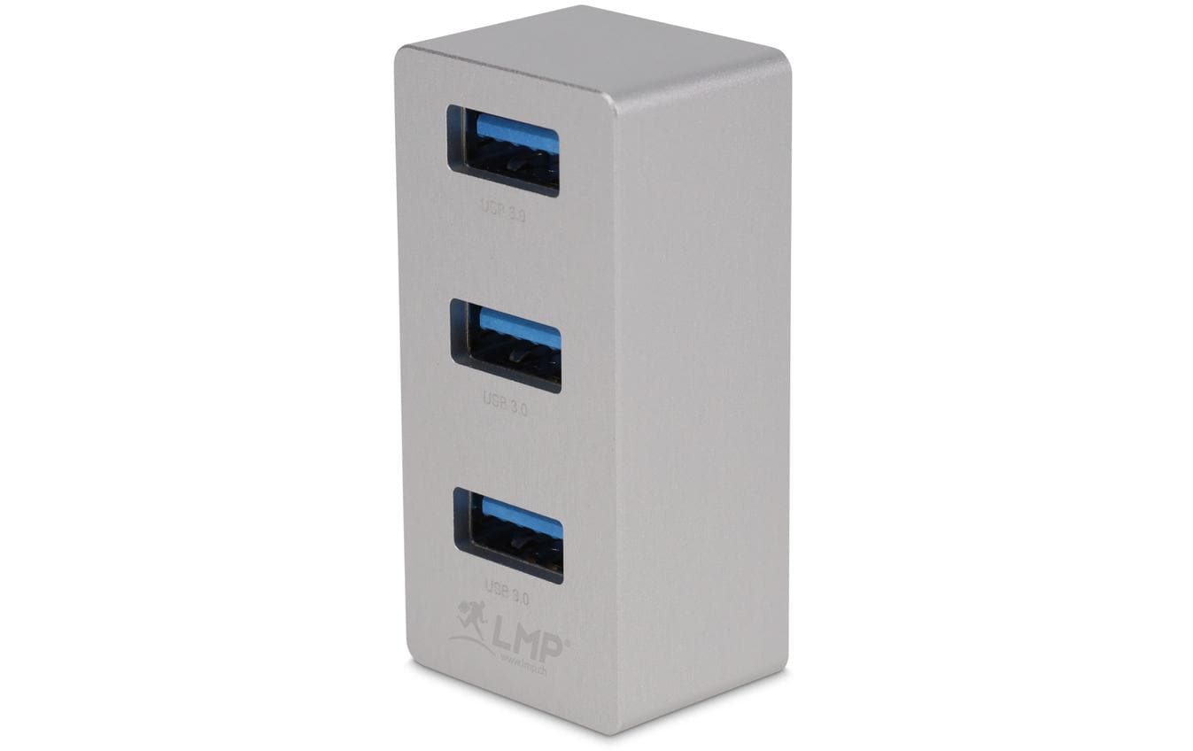 LMP USB-C Tiny Hub, 3x USB-A, Silber Aluminium, für iMac 24" M1 (2021)l