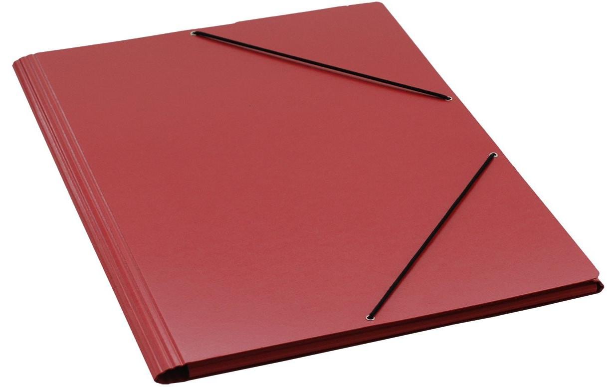 Erola Gummibandmappe Pressspan A3 mit 3 Klappen rot