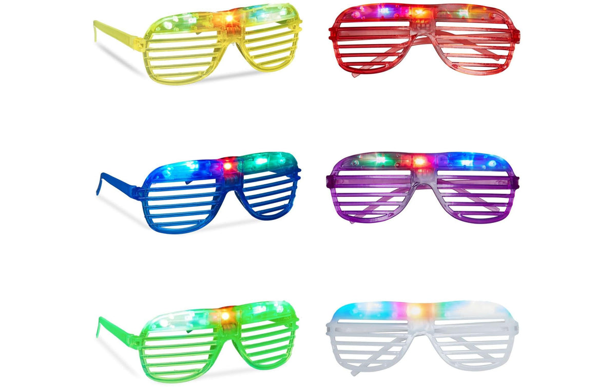 relaxdays Partybrillen LED, assortiert Kunsstoff, 15x5.5x14 cm (BxHxT)