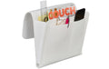 relaxdays Aufbewahrung Betttasche, Weiss 5 Fächer, Filz, Traglast 5kg, 26x28x5 cm