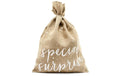 Partydeco Jutebeutel Special Surprise beige/weiss, 40 x 55 cm, 1 Stk