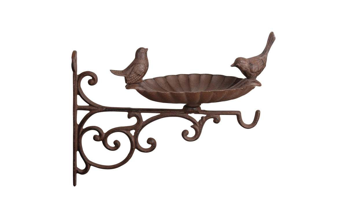 Esschert Design Wandfutterschale Gusseisen L 23,6 x T 28,1 x H 23,4