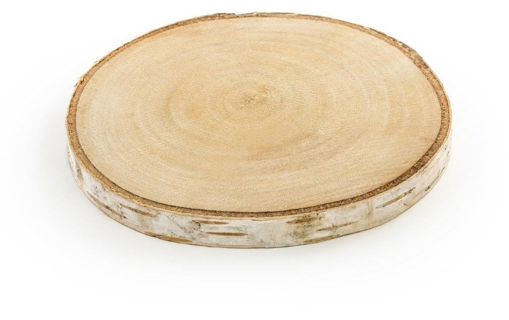 Partydeco Untersetzer aus Holz D: 10-12 cm, H: 1 cm, 2 Stk