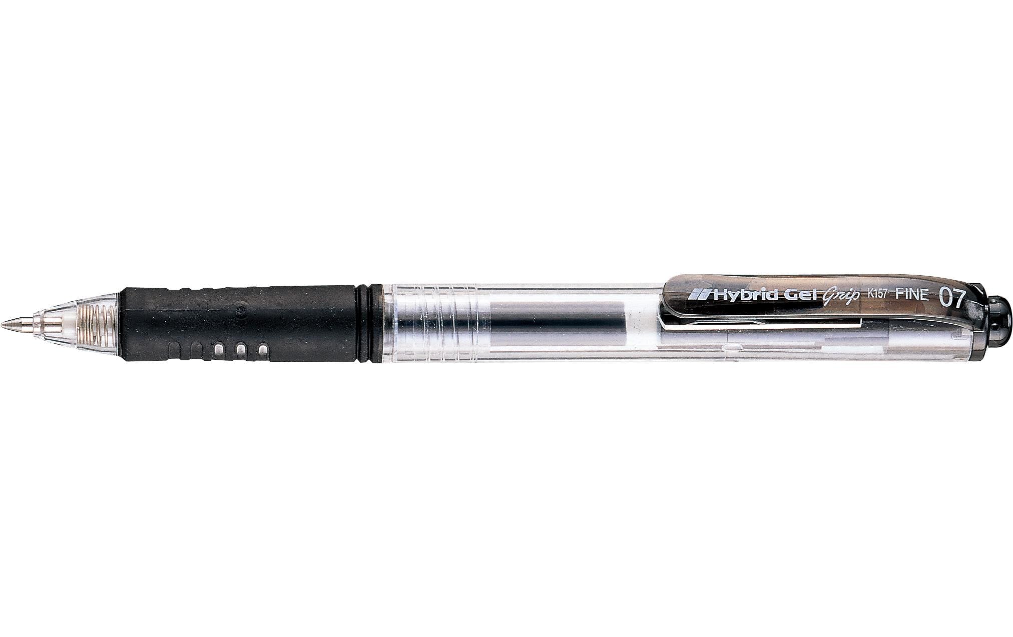 Pentel Gel-Roller Hybrid Grip mit Druckmechanik, schwarz