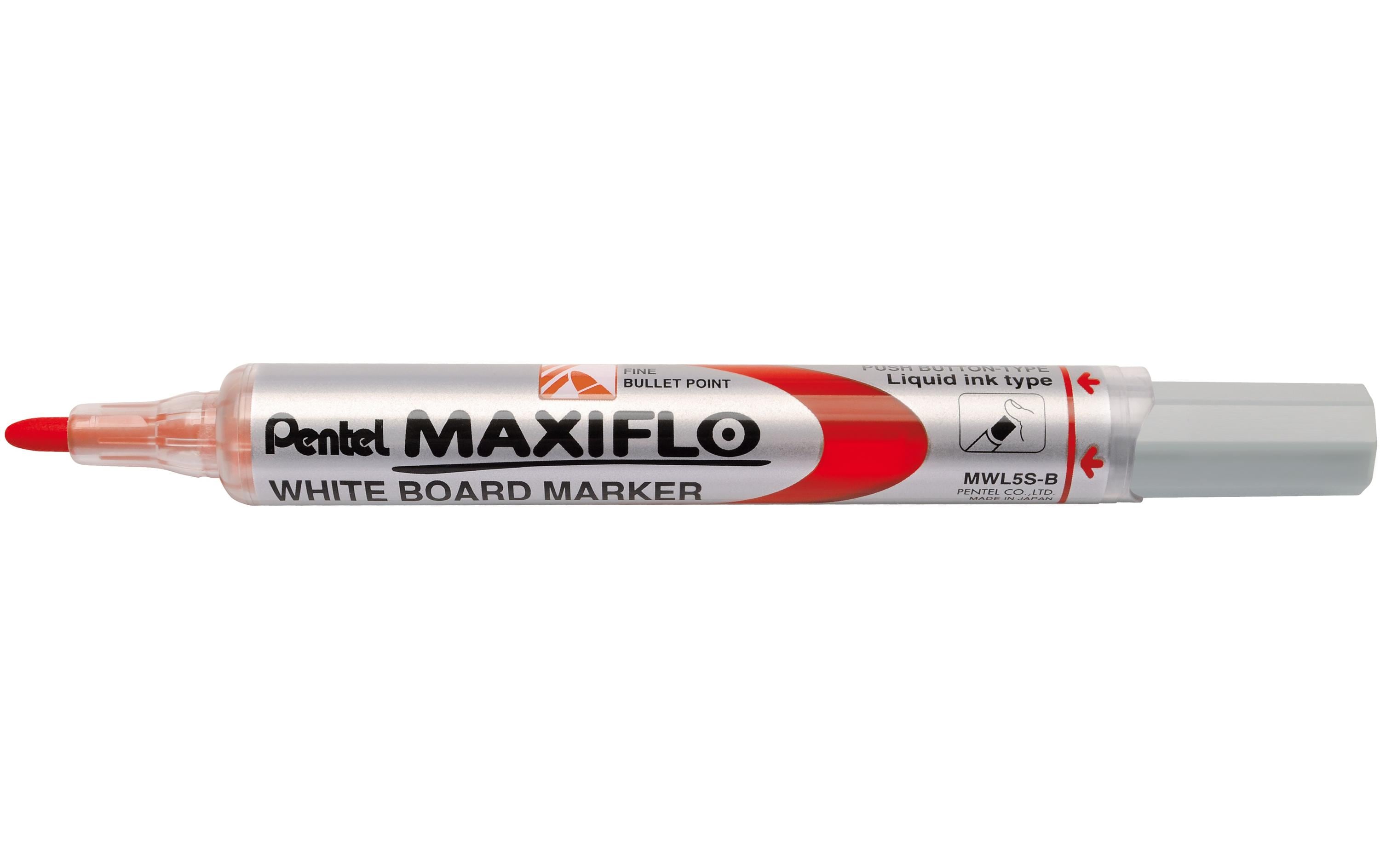 Pentel Whiteboardmarker Maxiflo schmal rot