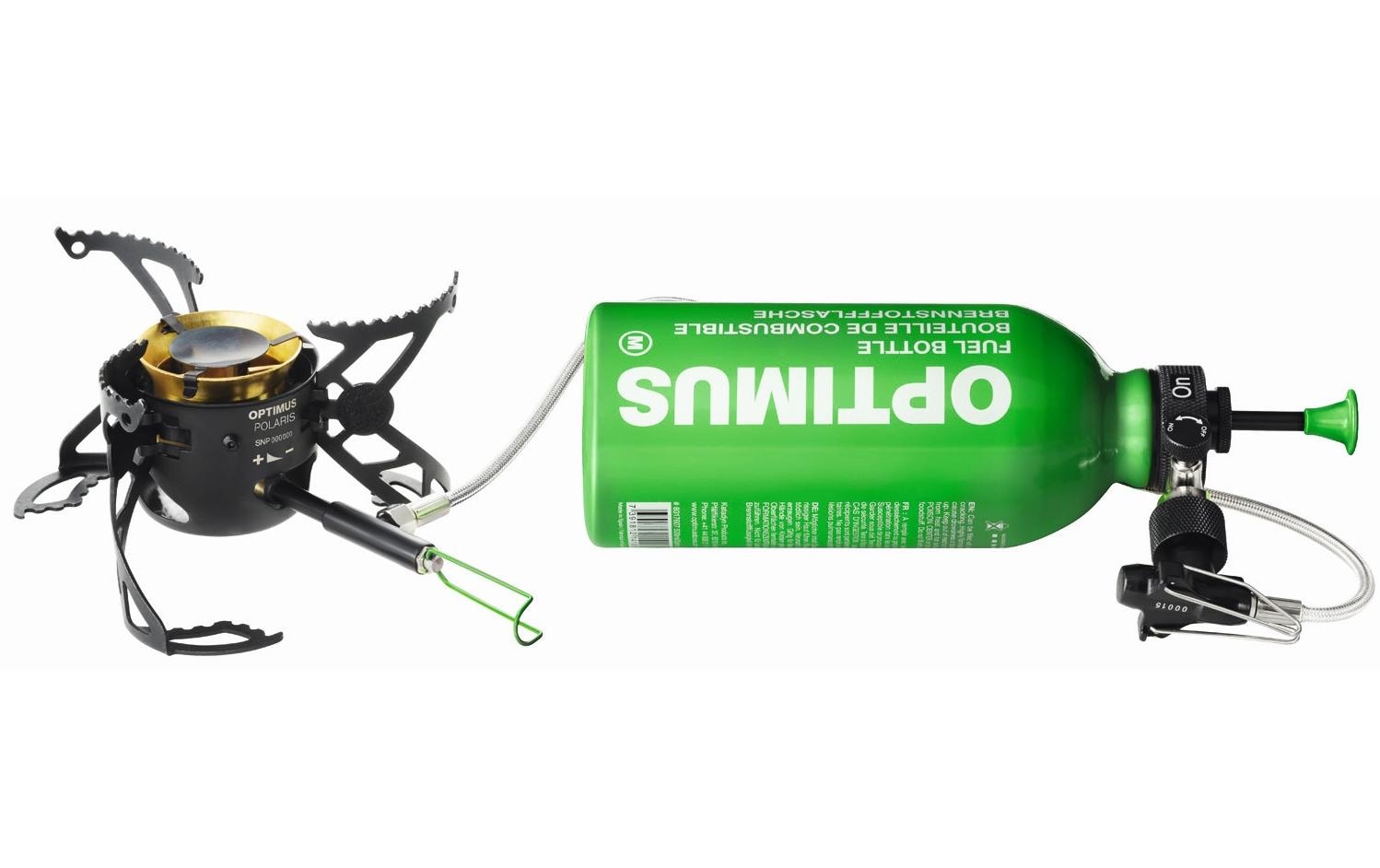 Optimus Polaris mit 0,4 L Brennstoffflasche Hybrid Kocher