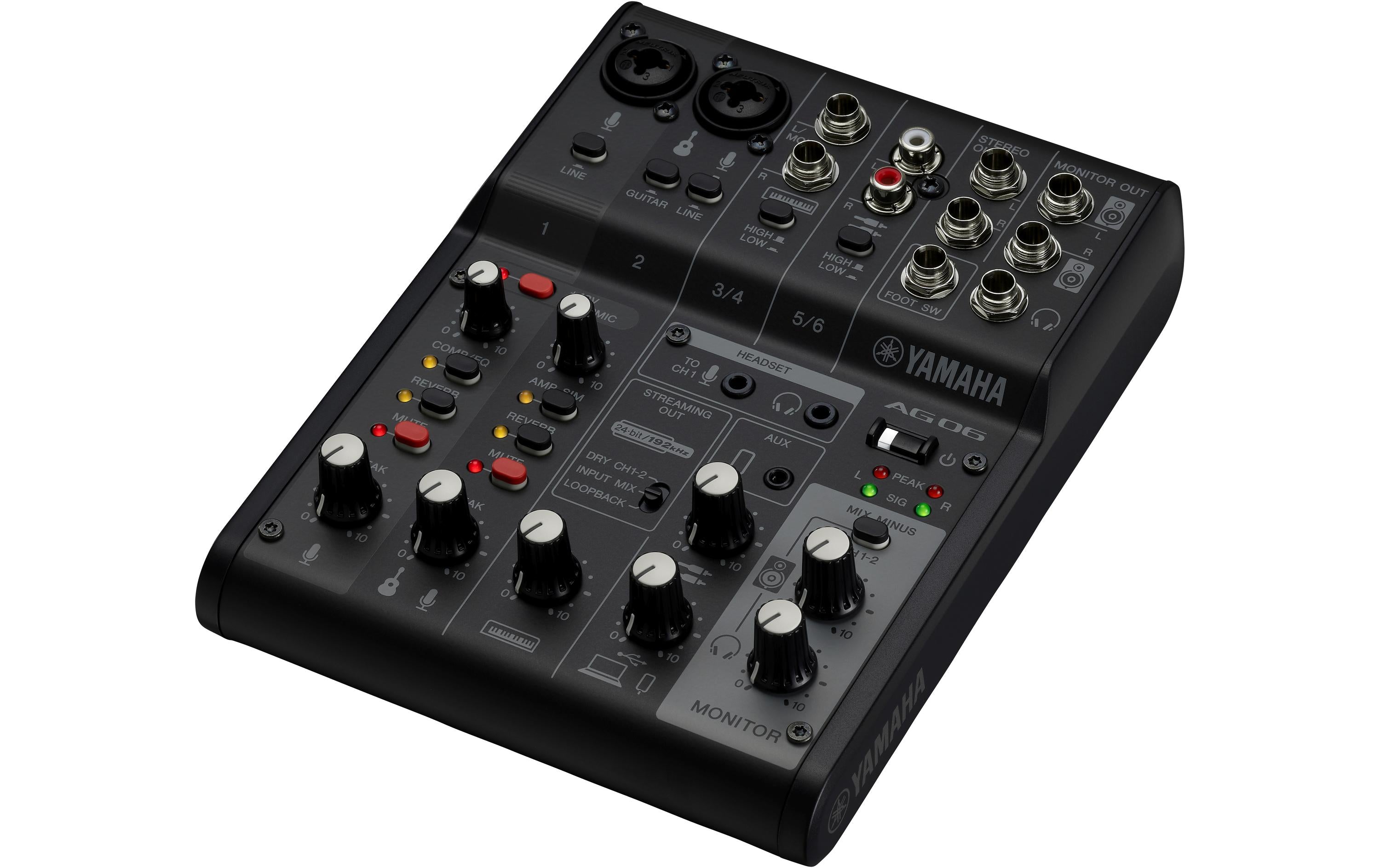 Yamaha AG06 MK2 Black 6-Kanal Mischpult, Audiointerface