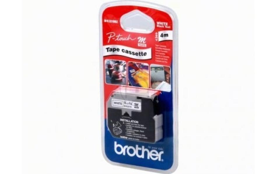 Brother P-Touch Schriftb M, 9 mm Band weiss, Schrift schwarz, Länge 4 m