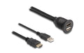 Delock HDMI A-Stecker&USB2 Typ-A Stecker,1m zu HDMI-A Buchse&USB2 Typ-A Buchse