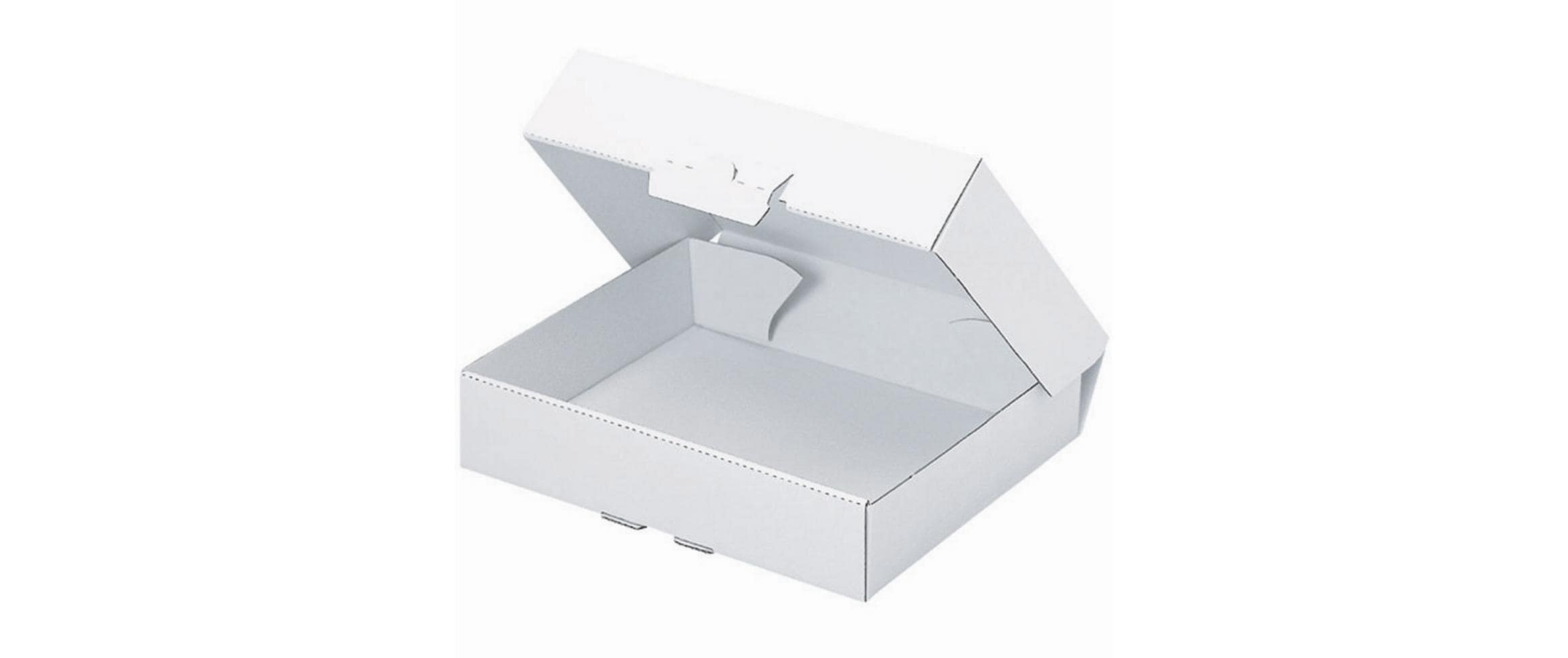 Klappschachteln leicht, 1-wellig weiss 155 x 110 x 45 mm