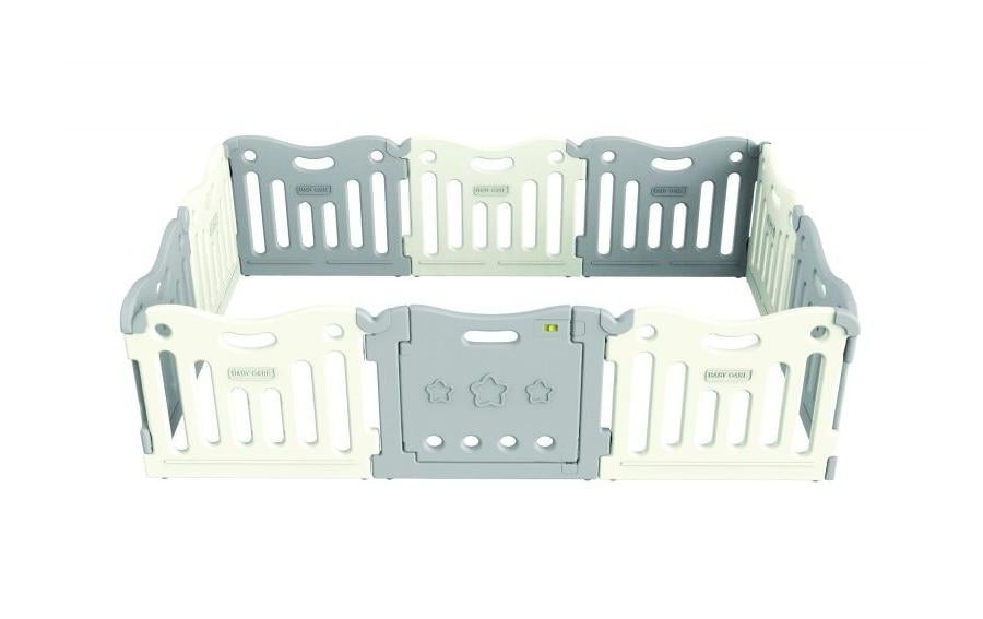Babycare Laufgitter Melange Grey 2,19m x 1,47m x 63,0 cm