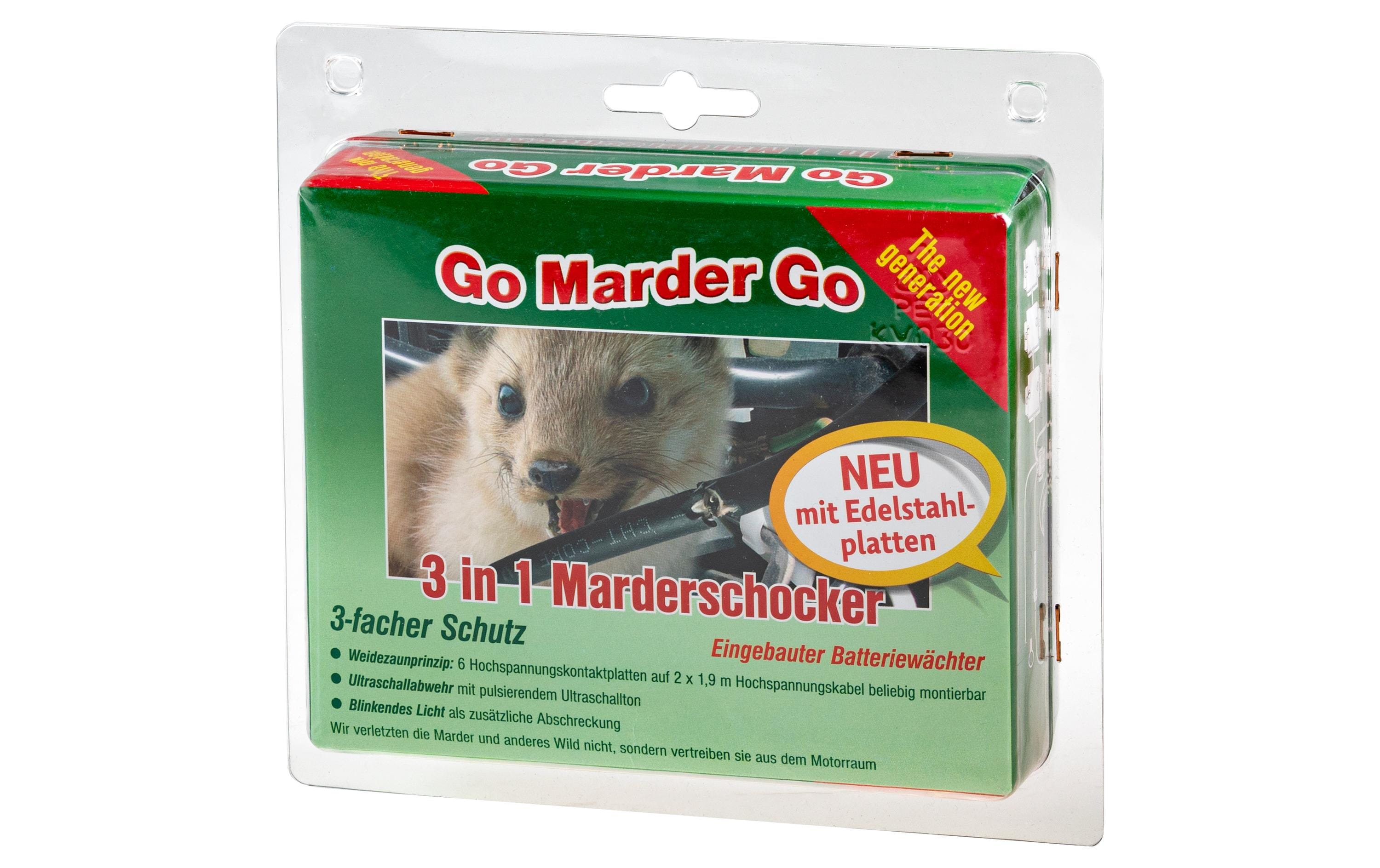 Marderschock 3in1 (12V) Ultraschall, Hochspannung und Licht