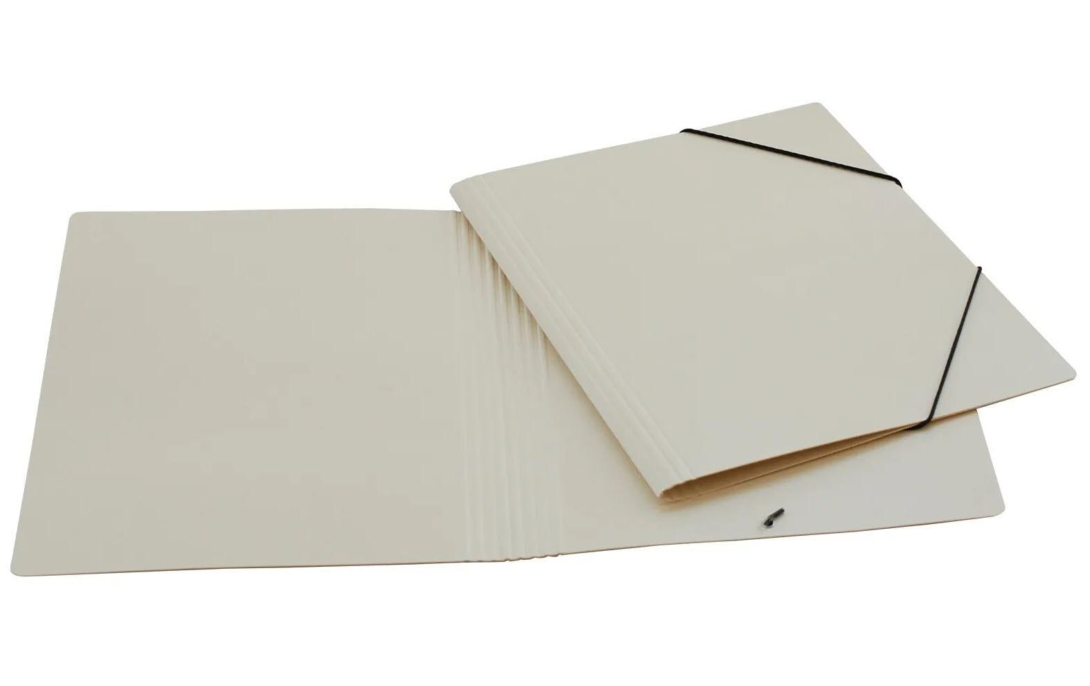 Erola Gummibandmappe Presspan ohne Klappen,  chamois