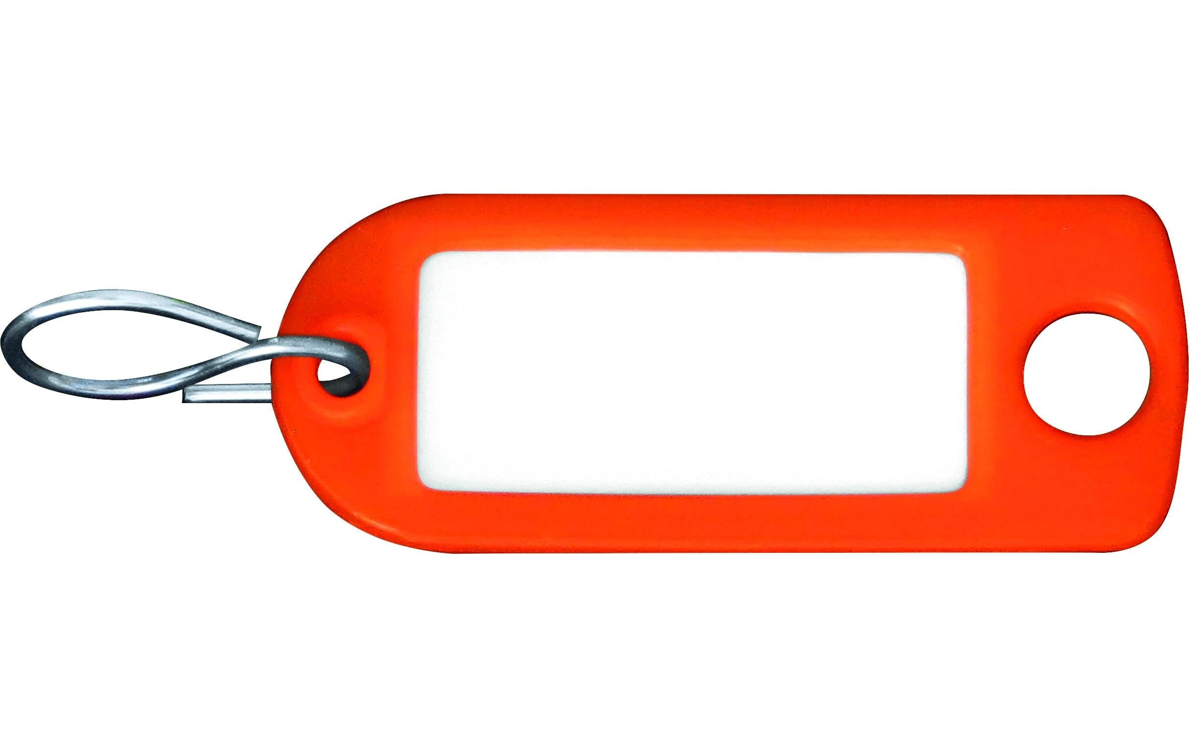 Rieffel Schlüsselanhänger Plastik orange, 100 Stück