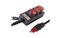 Steffen Steckdosenleiste Professional 3xT25 schwarz-rot, IP55, 5x2.5mm, 3m Kabel
