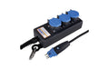 Steffen Steckdosenleiste Professional 3xT13 schwarz-blau, IP55, 3x1.5mm, 3m Kabel