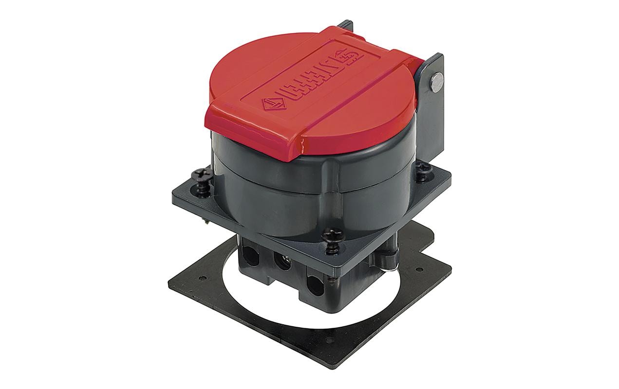 Steffen Einbausteckdose T25 rot, IP55