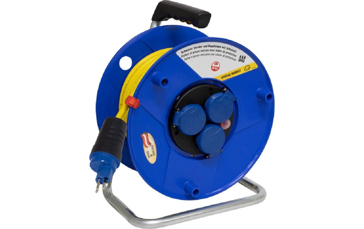 Brennenstuhl BAT Kabeltrommel 290 blau 50m AT-N07V3V3-F 3G1,5 gelb IP55