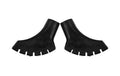KOOR Gummipuffer mit Spikes 1 Paar, universal passend, schwarz