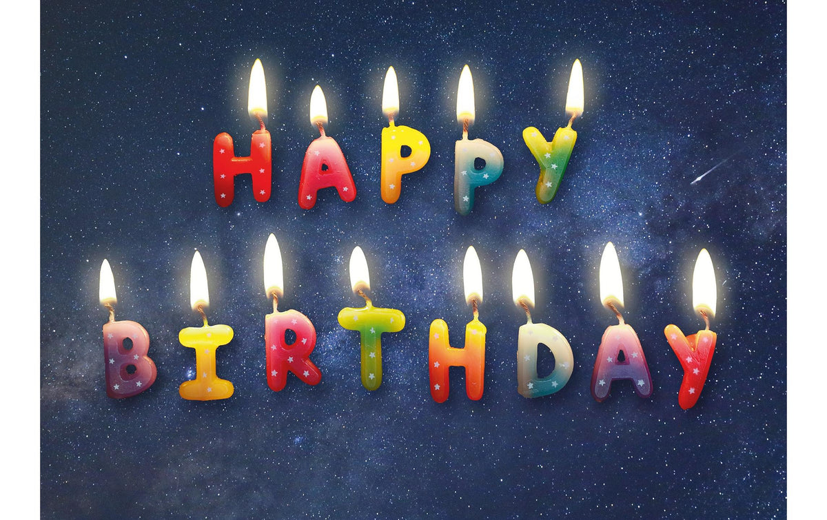 Natur Verlag Geburtstagskarte Kerzen Happy Birthday 12,2 x 17,5 cm