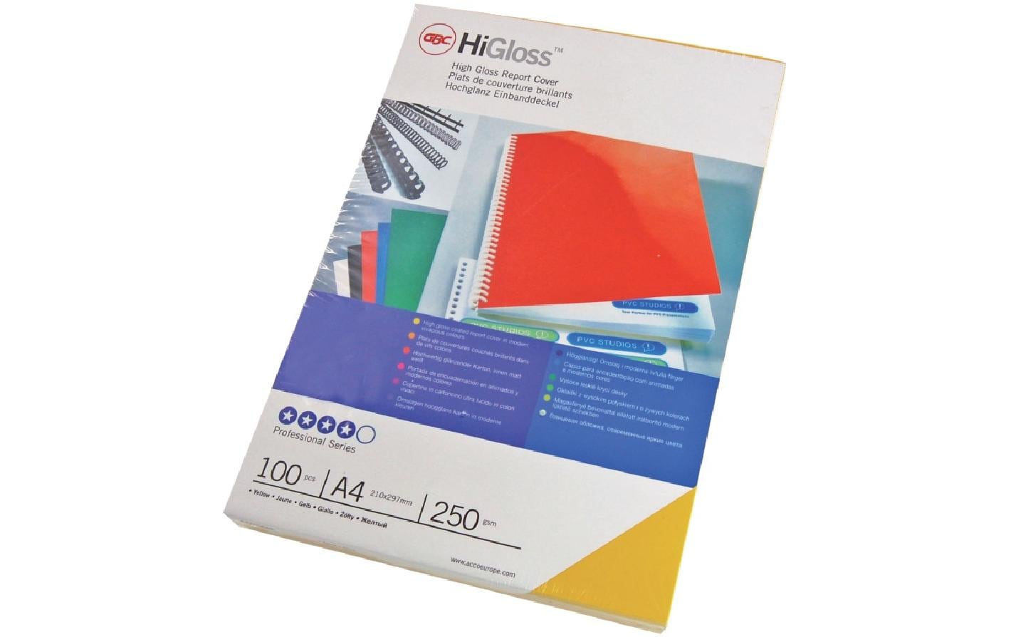 GBC Einbanddeckel HiGloss, 100 Stk A4, rot