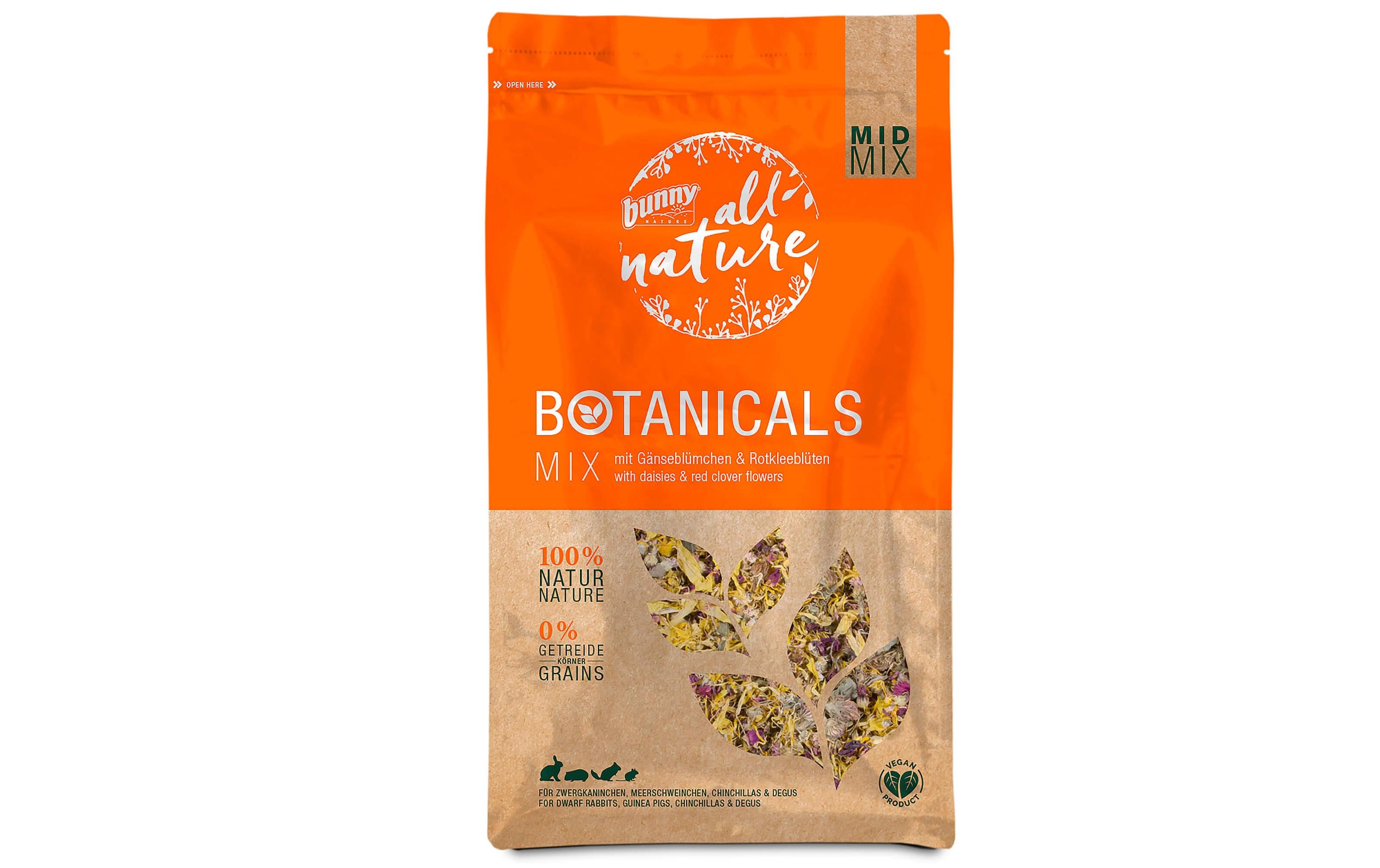 Bunny All Nature Alleinfutter Gänseblümchen und Rotkleeblüte, 120g
