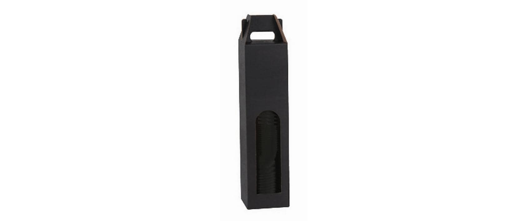 Brieger Tragverpackung für Wein 1 Flasche, 8.2 x 8.2 x 3.3 cm, schwarz
