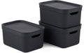 Rotho 3er-Set Dekoboxen black A5 "JIVE" Charcoal black