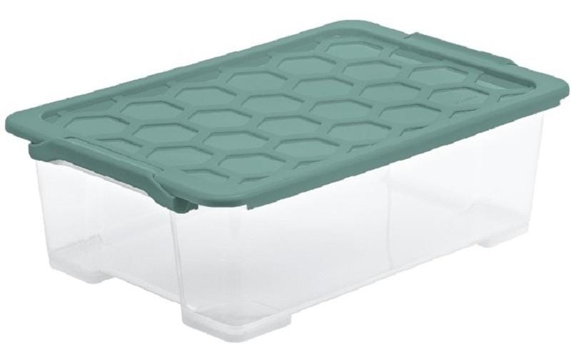 Rotho Box 30 l EVO SAFE Transparent / Mistletoe green