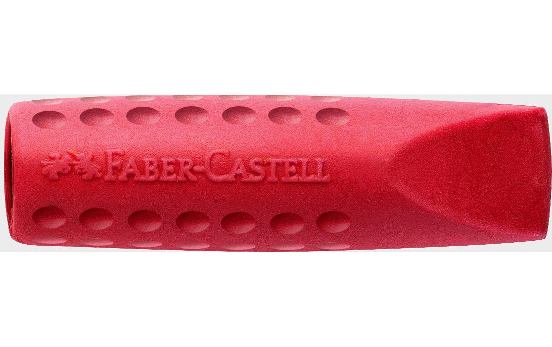 Faber-Castell Radierer Grip Cap assortiert: blau & rot, 24 Stk