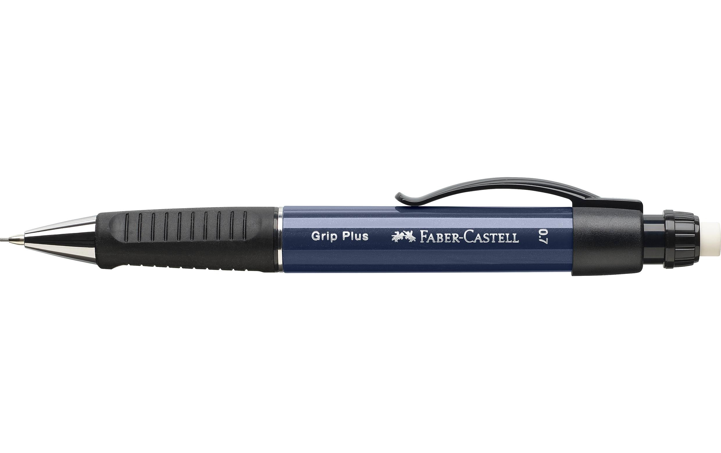 Faber-Castell Druckbleistift Grip 0.7 mm blau metallic, mit Radierer