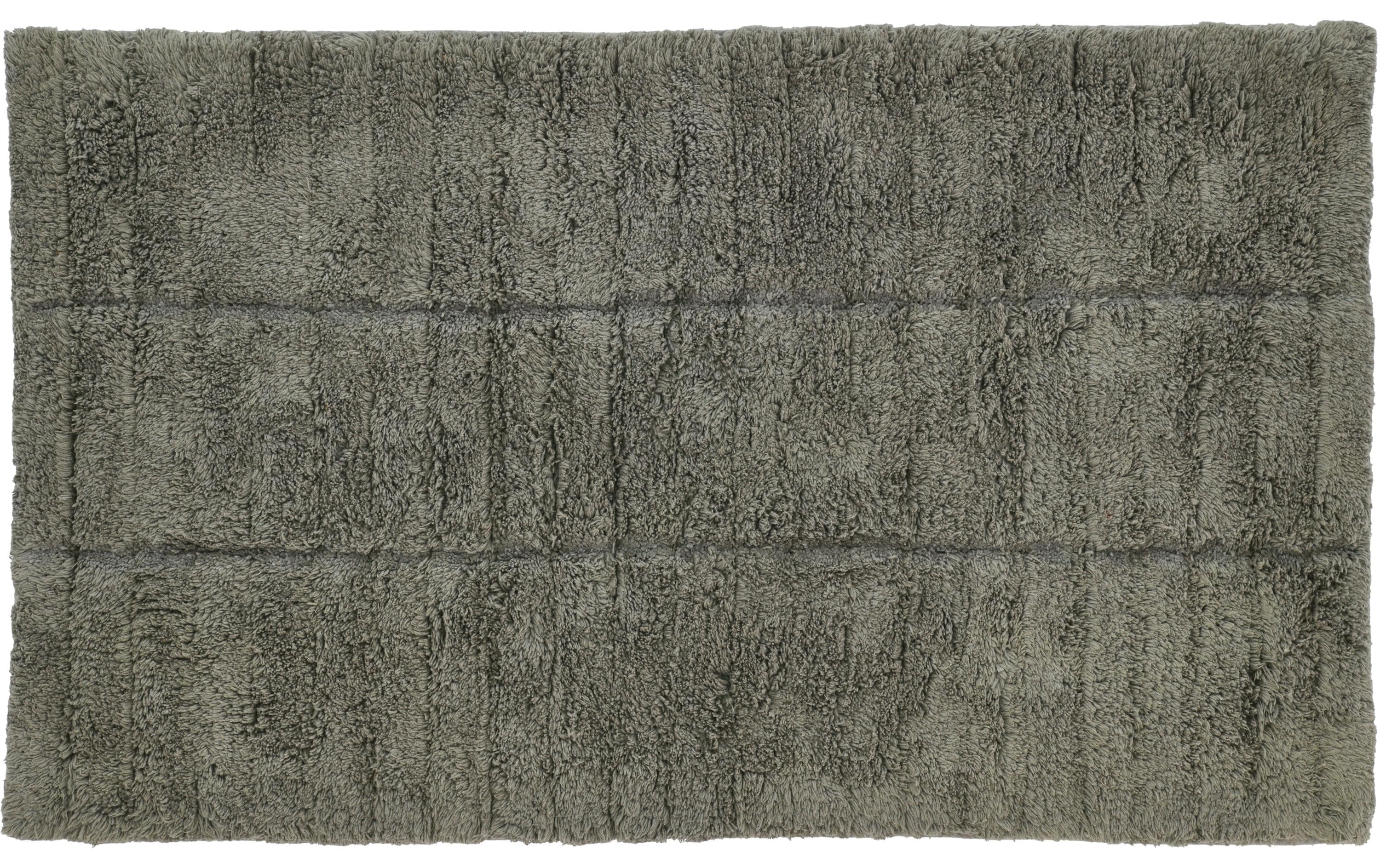 Zone Badeteppich Tiles Olivgrün 100% Cotton/1800 g, waschbar 60 Grad