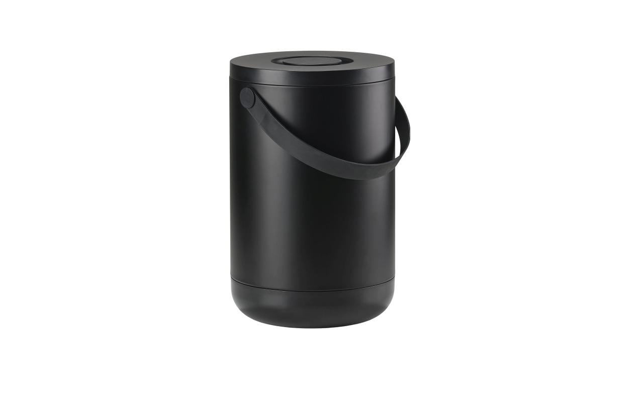 Zone Abfalleimer Circular 22l Black Schwarz, D 28 x H 44cm, ABS/Metall