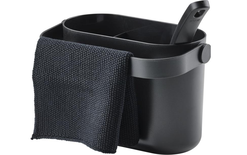 Zone Geschirrspülset Circular 4tlg. Black Schwarz, 22x12.5x14.8cm, ABS/PP