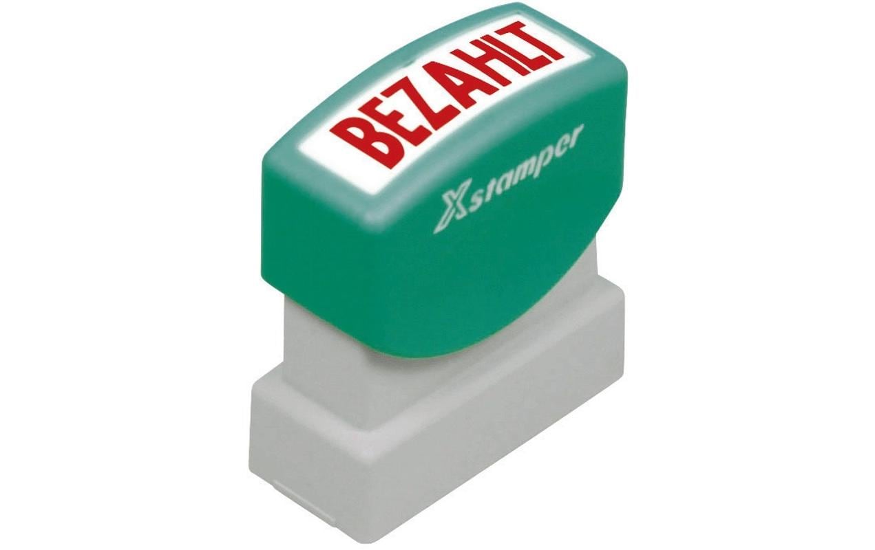 X-Stamper Textstempel BEZAHLT, rot
