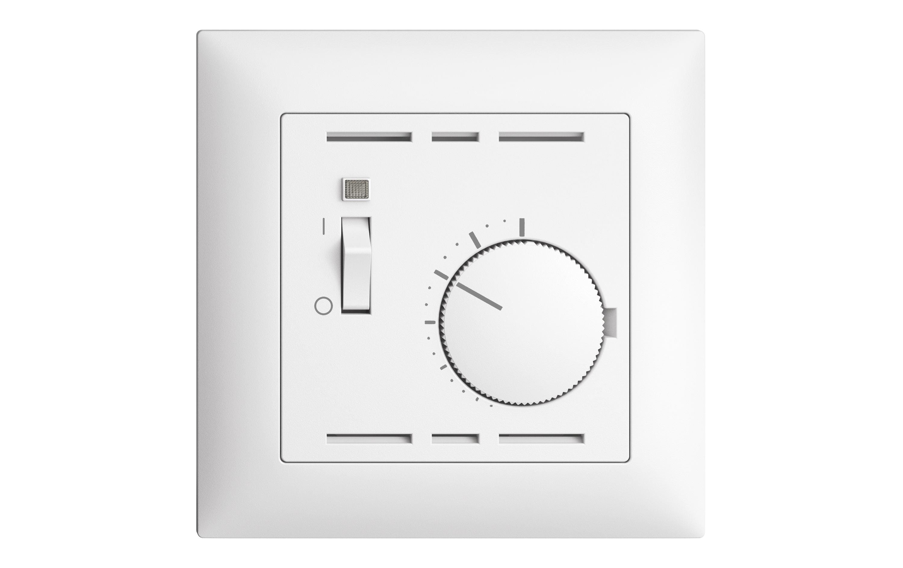 Feller EDIZIOdue Raumthermostat UP, mit Schalter, weiss