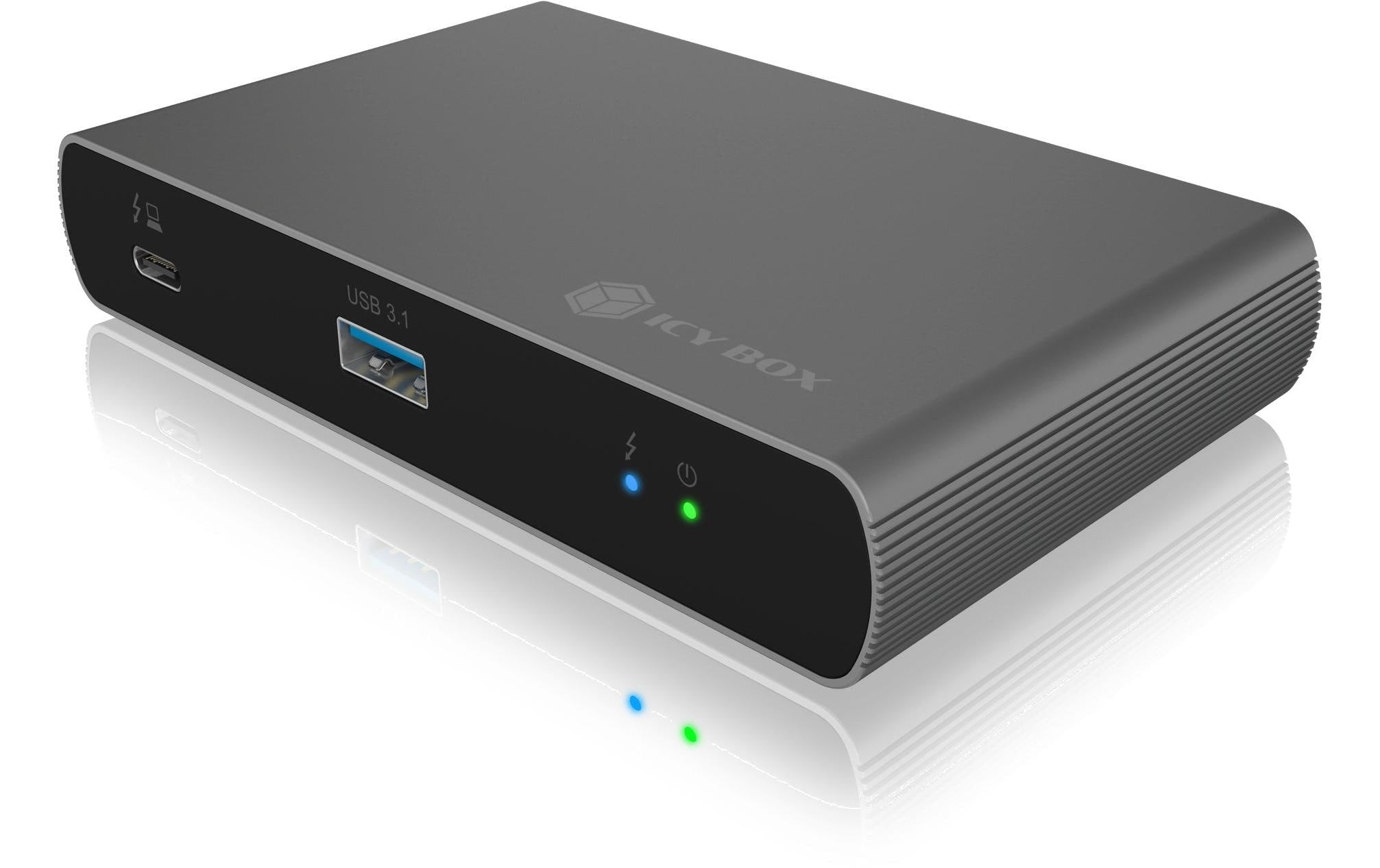 ICY BOX IB-HUB801-TB4, 3x TB4 Hub TypeC Aluminium, TB4, USB3.2, Video