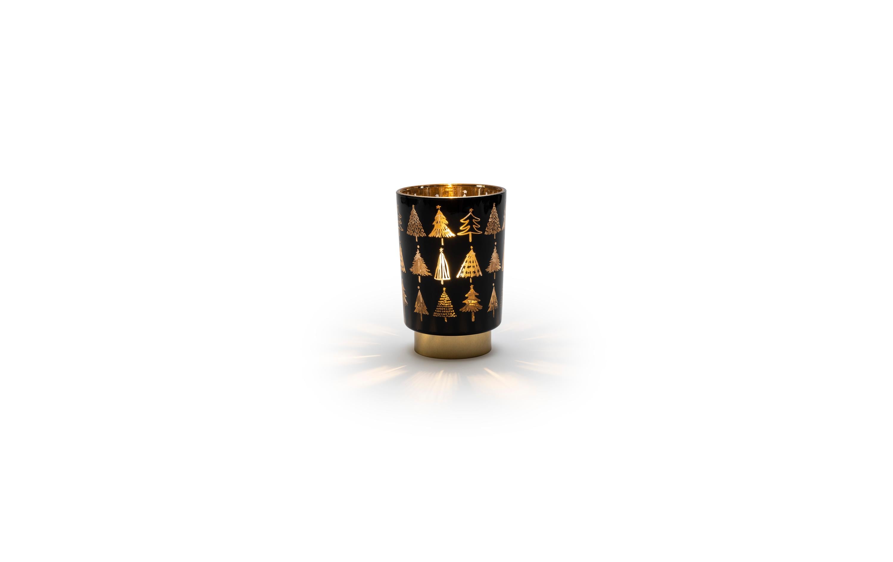 STT LED Glas Black tree Lantern S indoor, 1LED ww, D10x H15
