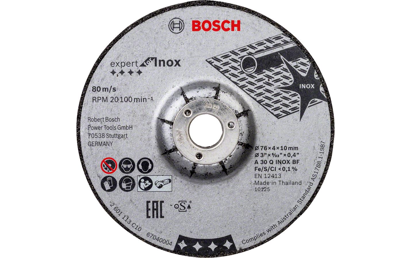 Bosch Professional Schruppscheibe Expert for Inox, 76 mm