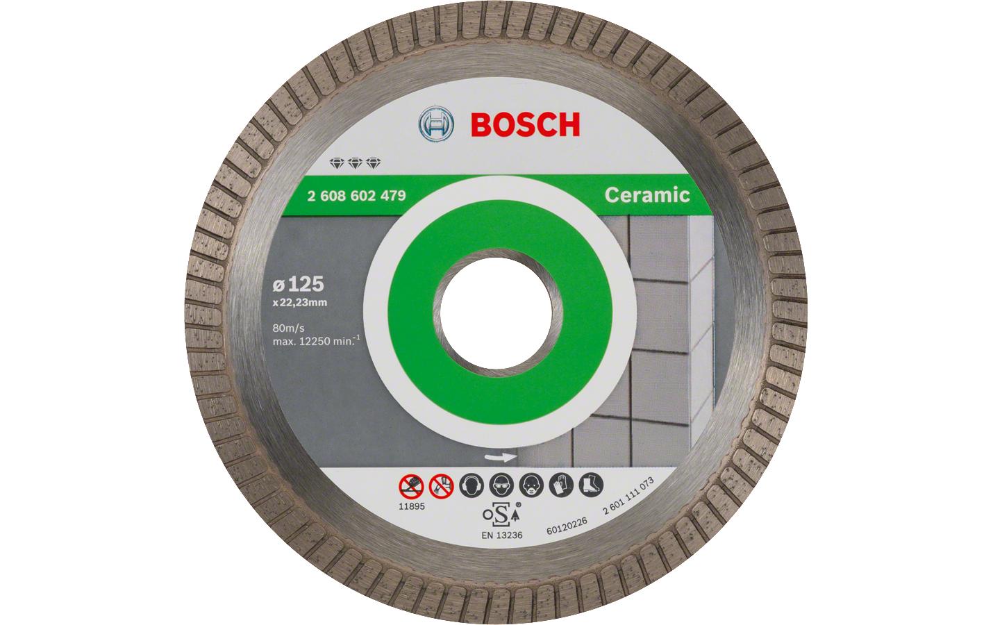 Bosch Professional Diamanttrennscheibe Best for Ceramic, 125 x 1,4 x 7 mm