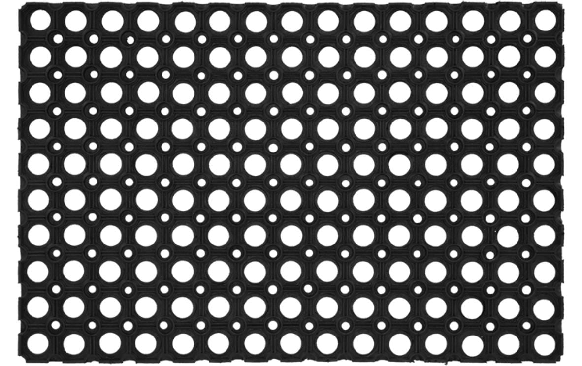 Esschert Design Fussmatte Gummi Ringe Gummi, 60x40x1.3 cm (LxBxH)