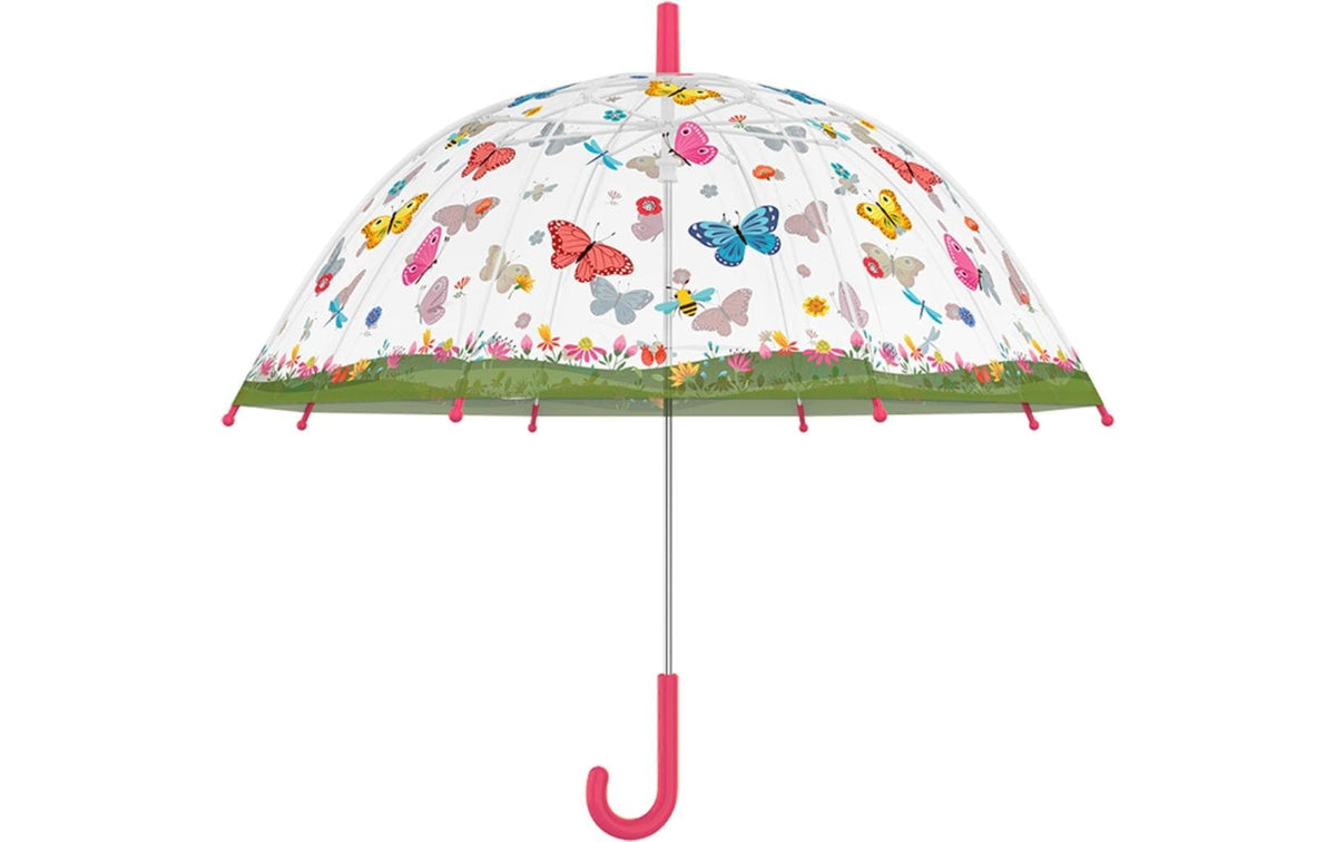 Esschert Design Regenschirm Schmetterlinge POE, transparent, 70.5x69.2 cm (DxH)