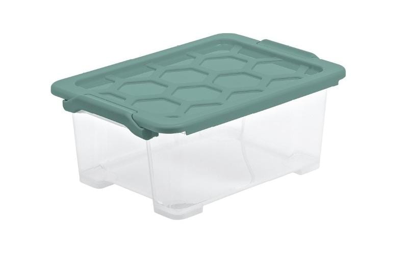 Rotho Box 11 l EVO SAFE Transparent / Mistletoe green
