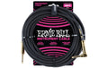 Ernie Ball 6081 Kabel Kabel, 3 m, schwarz, Gewebe