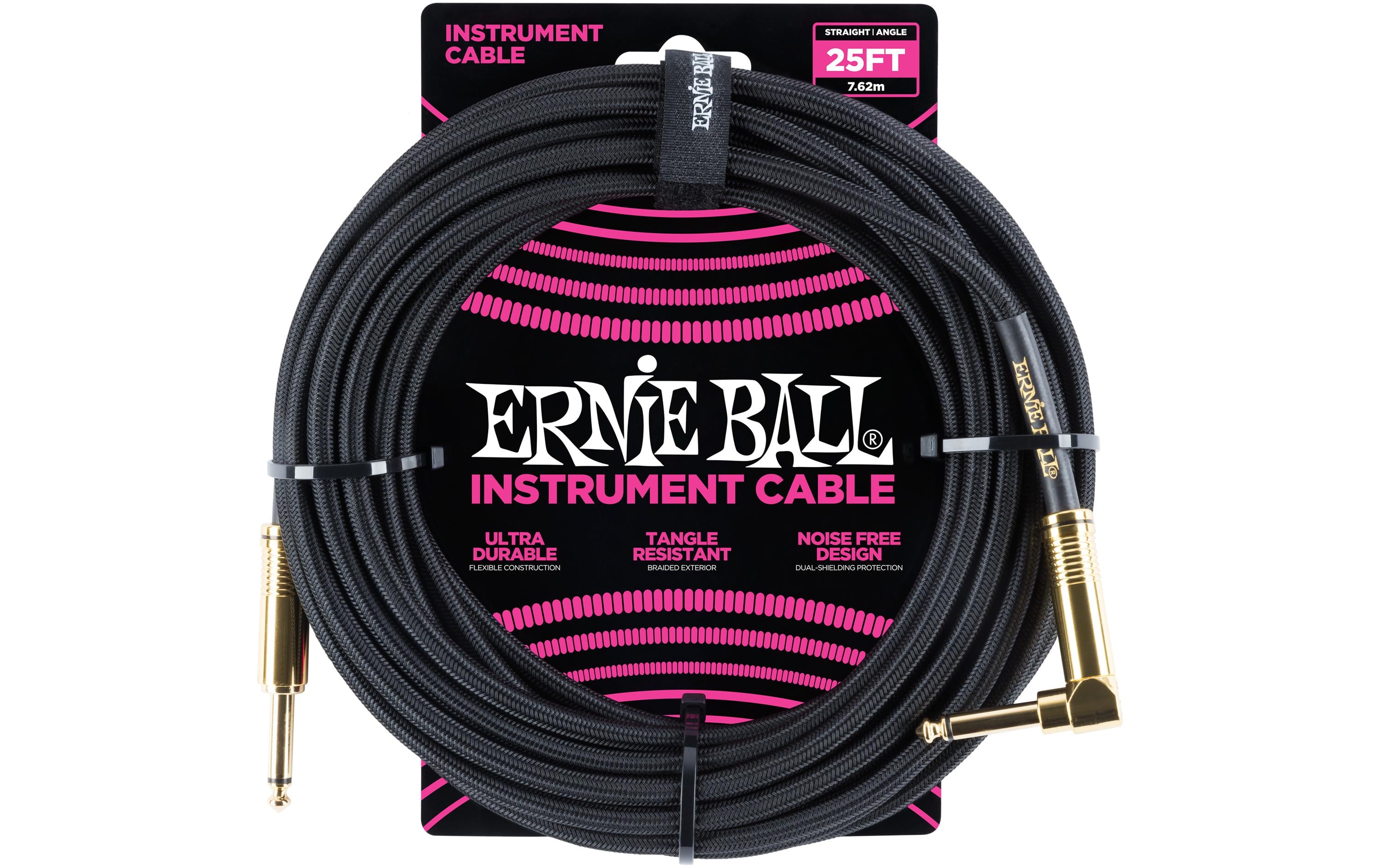 Ernie Ball 6058 Kabel Kabel, 7.62 m, schwarz, Gewebe